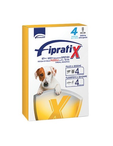 ANTIPARASSITARIO FIPRATIX CANE FORMEVET  KG  4/10 CF - PIPETTE 4