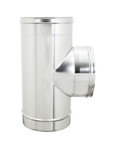 TUBO A TEE 90° MFF ACCIAIO INOX AISI 304 CM  8
