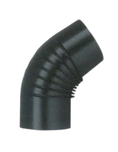 GOMITO LEGNA 45° CLASSIC NERO OPACO SAVE CM 15