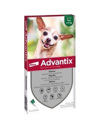 ANTIPARASSITARIO ADVANTIX CANI ELANCO KG  0/4 CF - PZ 6