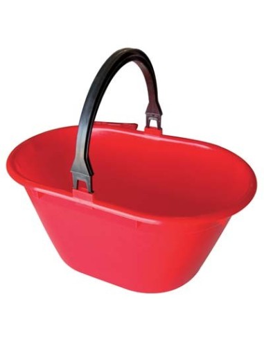 CESTA RACCOLTA OVALE MANICO FISSO ICS PPL ROSSO LT 20