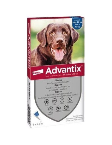 ANTIPARASSITARIO ADVANTIX CANI ELANCO KG 25/40 CF - PZ 6