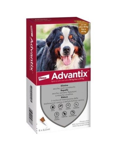 ANTIPARASSITARIO ADVANTIX CANI ELANCO KG 40+ CF - PZ 6