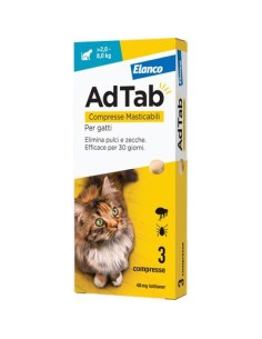 ANTIPARASSITARIO ADTAB GATTI ELANCO KG  2/8 CF - PZ 3