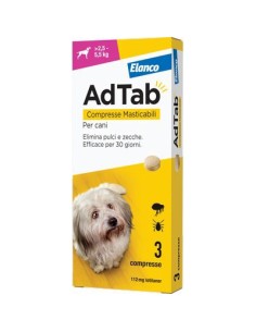 ANTIPARASSITARIO ADTAB CANI ELANCO KG  2,5/5,5 CF - PZ 3