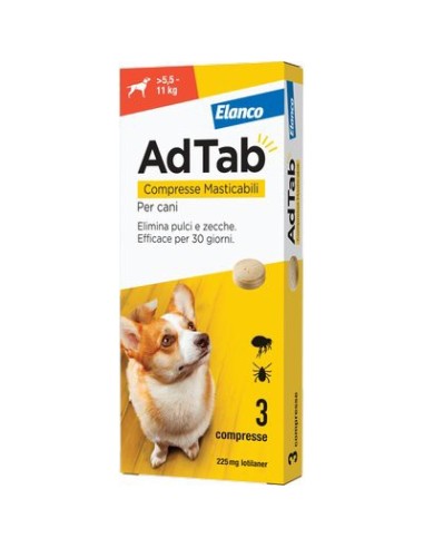 ANTIPARASSITARIO ADTAB CANI ELANCO KG  5,5/11 CF - PZ 3