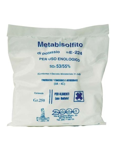 METABISOLFITO POTASSICO ENOLOGICO E224 GR 250
