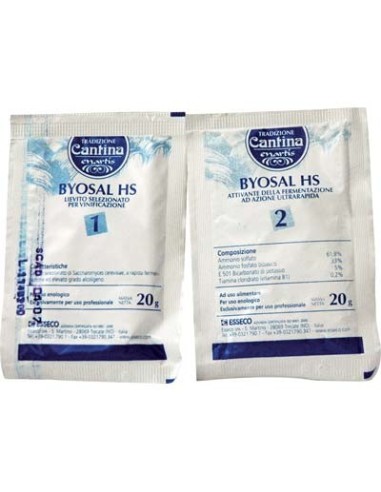 LIEVITO ENOLOGICO + ATTIVANTE BYOSAL HS ESSECO GR 20+20