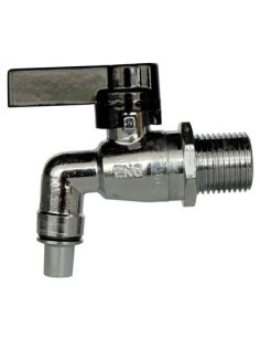 RUBINETTO A SFERA OTTONE + BECCUCCIO STARS NICHELATO 1/2M