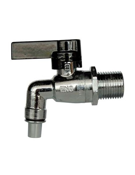 RUBINETTO A SFERA OTTONE + BECCUCCIO STARS NICHELATO 3/4M