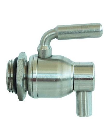 RUBINETTO A SFERA INOX SALVAGOCCIA + GHIERA TORNITO 3/4M