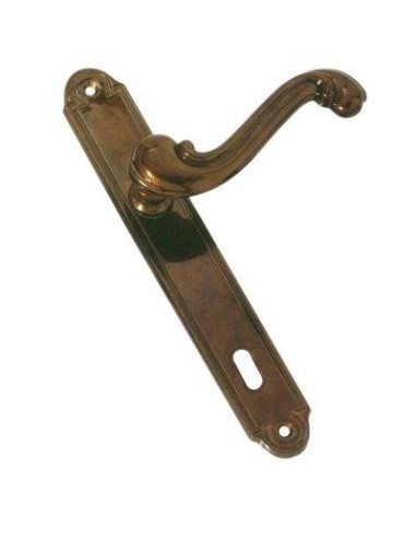 MANIGLIA BAROCCO PLACCA FORO PATENT OTTONE BRONZATA Q8 I.MM 70 CF - PZ 2