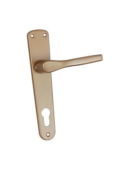 MANIGLIA GABRY PLACCA FORO SAGOMATO ALLUMINIO BRONZATO PLACCA Q8 I.MM 90 CF - PZ 2