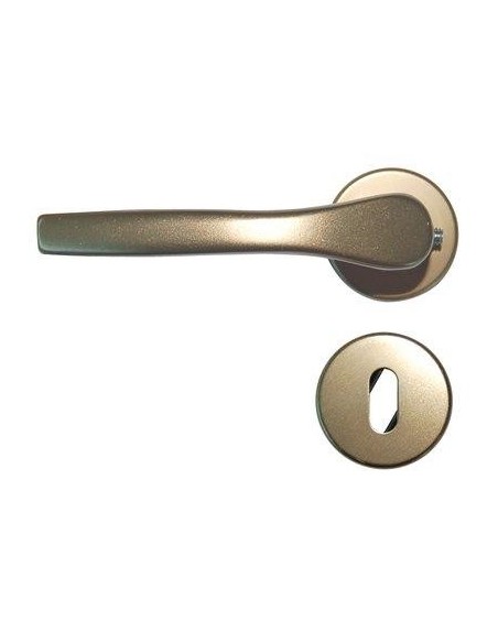 MANIGLIA GABRY ROSETTA FORO PATENT ALLUMINIO BRONZATO Q8 CF - PZ 2
