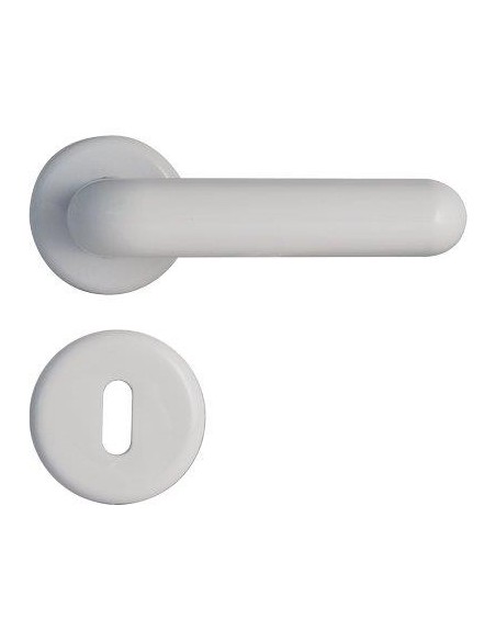 MANIGLIA KING ROSETTA FORO PATENT RESINA BIANCA Q8 CF - PZ 2