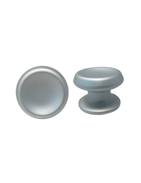 POMOLO X PORTONE 166 SAGUATTI ALLUMINIO ARGENTO SATINATO D.MM 80 BASE D.MM 70