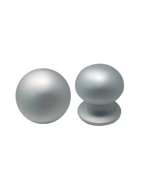 POMOLO X PORTONE 169 SAGUATTI ALLUMINIO ARGENTO SATINATO D.MM 70 BASE D.MM 60