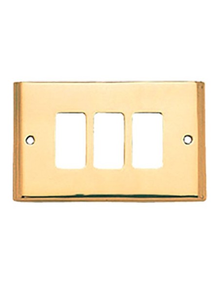 PLACCA COPRIFRUTTI COTTALI OTTONE POSTI 3 MM 125X74 MAGIC/VENUS