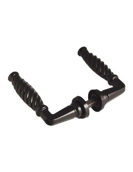 MANIGLIE X PORTA METALLO A TORTIGLIONE VERN NERA VITE IN TESTA MM 25/33 Q8