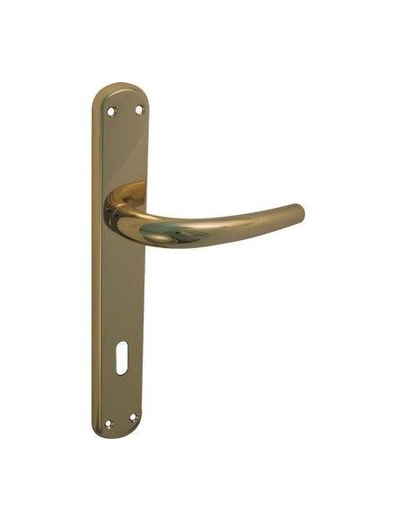 MANIGLIA TORINO OTTONE FORO PATENT ZAMA OTTONE LUCIDO Q8 I.MM 90 CF - PZ 2