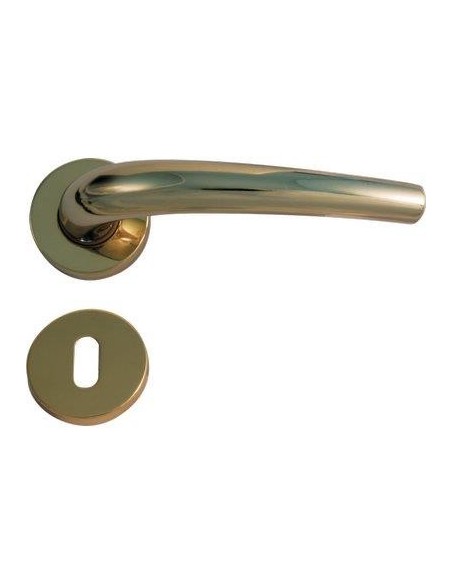 MANIGLIA TORINO OTTONE ROSETTA FORO PATENT ZAMA OTTONE LUCIDO Q8 CF - PZ 2