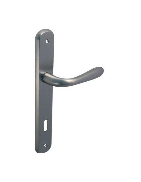 MANIGLIA GOCCIA CROMO PLACCA FORO PATENT ZAMA CROMO SATINATA Q8 I.MM 90 CF - PZ 2