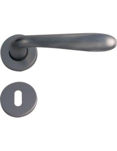 MANIGLIA GOCCIA CROMO ROSETTA FORO PATENT ZAMA CROMO SATINATA Q8 CF - PZ 2