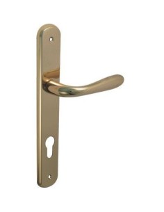MANIGLIA GOCCIA OTTONE PLACCA FORO SAGOMATO ZAMA OTTONE LUCIDO Q8 I.MM 90 CF - PZ 2