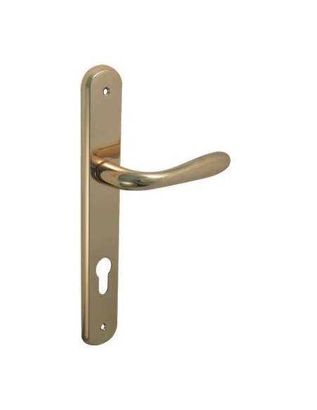 MANIGLIA GOCCIA OTTONE PLACCA FORO SAGOMATO ZAMA OTTONE LUCIDO Q8 I.MM 90 CF - PZ 2