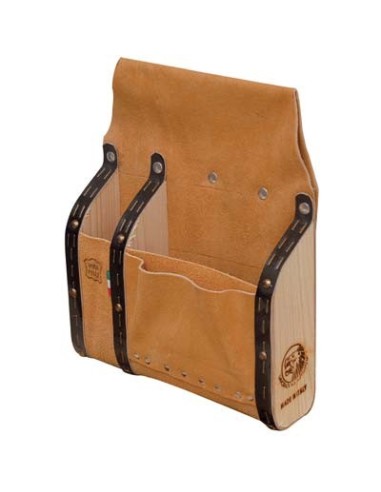 BORSA CARPENTIERE LUSSO CROSTA BOVINA DIVISORI LEGNO