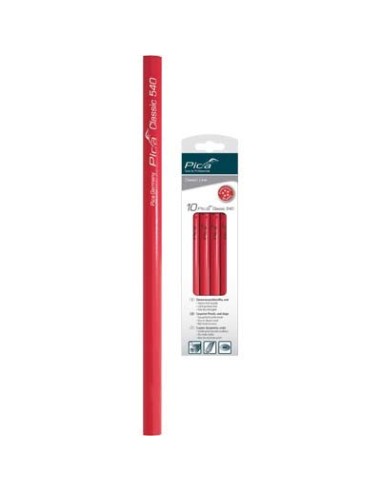 MATITA CLASSIC ROSSA 540 PICA MINA TENERA CM 24 CF - PZ 10