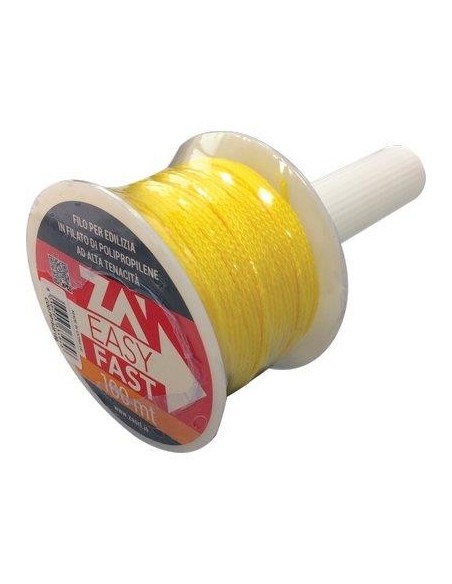 FILO EDILIZIA GIALLO FLUO + RIAVVOLGITORE PPL MT 100
