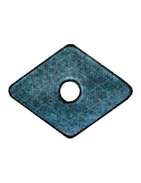 RONDELLA TIRAFONDO ROMBOIDALE RUBEROIDE MM 27X27 FORO MM 6,0 CF - PZ 100
