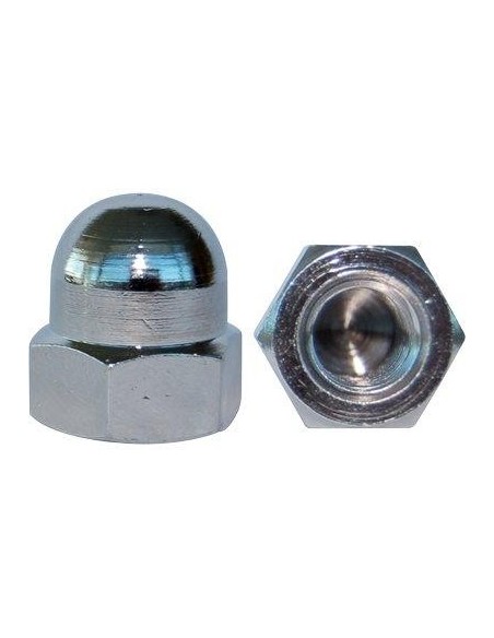 DADO ESAGONALE CIECO OTTONE NICHELATO M  6 CF - PZ 100