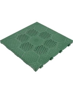 4 X PIASTRELLA AUTOBLOCCANTE PP VERDE CM 40X40 H.CM 2,5
