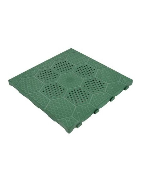 4 X PIASTRELLA AUTOBLOCCANTE PP VERDE CM 40X40 H.CM 2,5