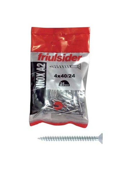 VITE TRUCIOLARE TSP INOX A2 SELF FRIULSIDER CAVA PZ FILETTO INTERO MM 5,0X50 CF - PZ 25