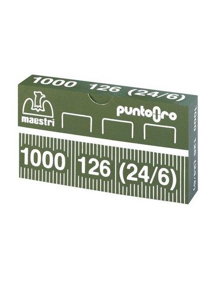 PUNTO ORO 126 (24/6) X CUCITRICE RO-MA CF - PZ 10000(10X1000) MM 11,95X6,0 X PRIMULA 12