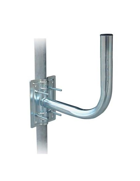 SUPPORTO X ANTENNA A PARABOLA ACCIAIO ZINCATO PIASTRA CM 14X12,5 CM 24X25