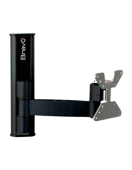 SUPPORTO TV PIATTA LCD 2 BRAVO ACCIAIO VERNICIATO NERO 10"/30" KG 20