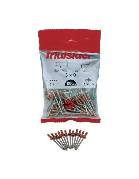 RIVETTO A STRAPPO RAME FRIULSIDER MM 3,4X11 CF - PZ 100