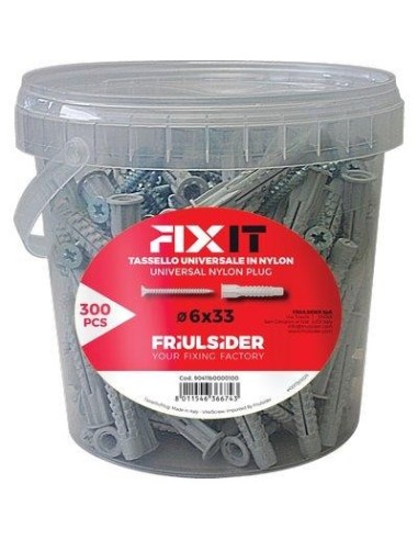 TASSELLO NYLON FIXIT VITE TSP PROMOPACK FRIULSIDER MM 6X33 CF - PZ 300