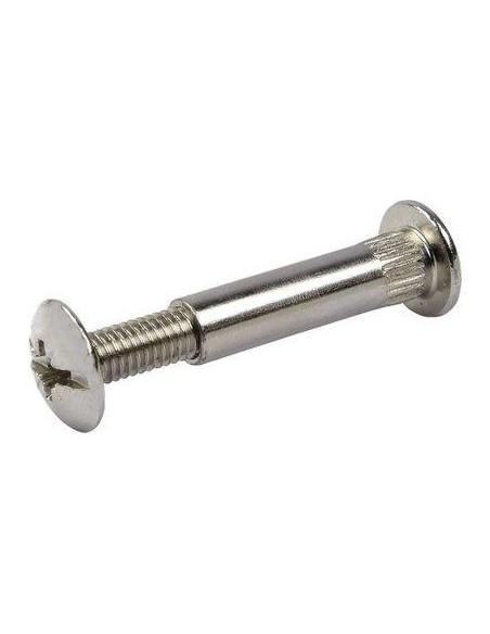 VITE GIUNZIONE MOBILI CANNOCCHIALE ACCIAIO NICHELATO MM 8 VITE M 6 MM 38/52