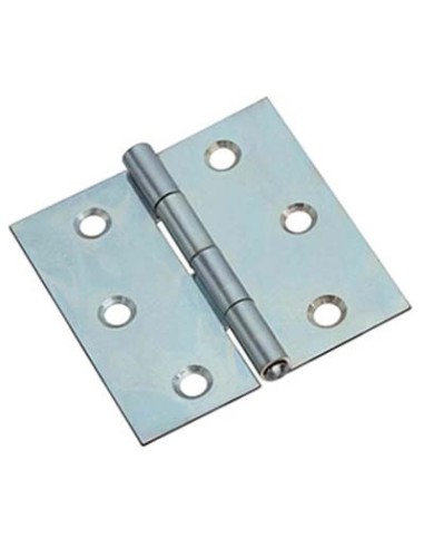 CERNIERA QUADRA 317 VALTOCE ACCIAIO ZINCATO PERNO FISSO MM  25X25X0,8