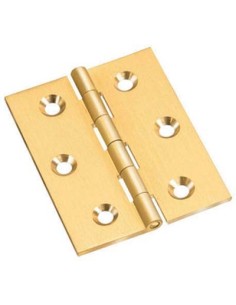 CERNIERA PIANA 4101 VALTOCE OTTONE FRESATO SATINATO PERNO FISSO MM 50X40X1,8 PEZZI 12