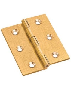 CERNIERA MEZZO COLLO 4102 VALTOCE OTTONE FRESATO SATINATO PERNO FISSO MM 40X35X1,6 PEZZI 12