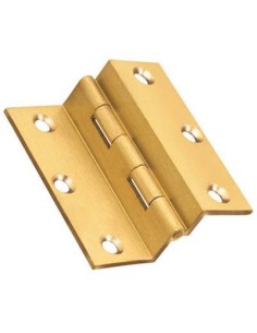 CERNIERA COLLO INTERO 4103 VALTOCE OTTONE FRESATO SATINATO PERNO FISSO MM 40X35X1,6 PEZZI 12