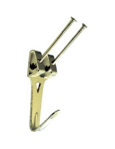 GANCIO QUADRO A X DOPPIO FERRO OTTONATO CF - PZ 5 N...3