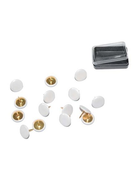 PUNTINA DISEGNO PRONTY OTTONATA TESTA PLASTICA BIANCO CF - PZ 40