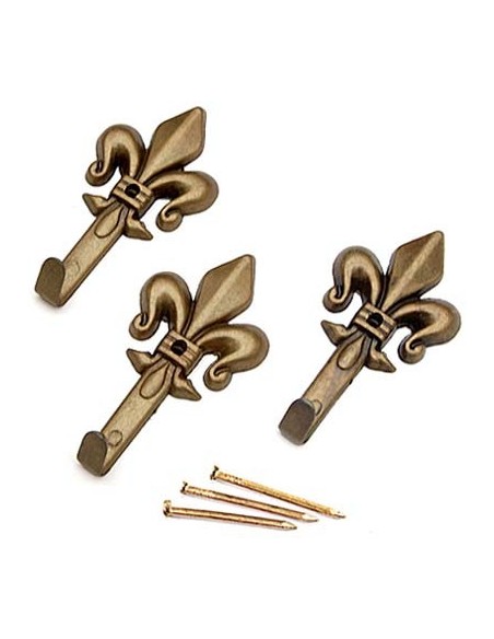 GANCIO QUADRO GIGLIO PRONTY FERRO BRONZO MM 47 CF - PZ 3